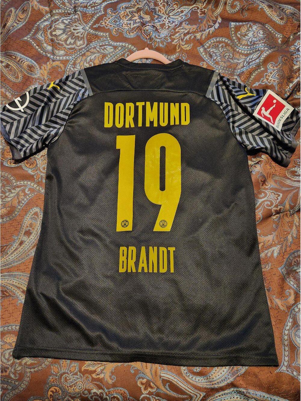 Borussia Dortmund 2021/2022 Brandt Germany Away Soccer Jersey Size M